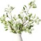 Artificial Plants,4PCS 35.4" Green Faux Branches for Vase,Artificial Plants for Shop Garden Office Home Décor (4, White Orchid Fruit)